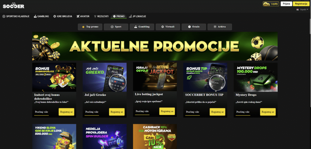 soccerbet promocije