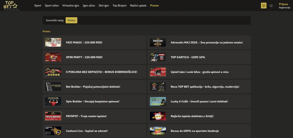 top bet promocije